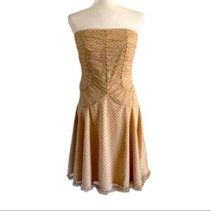AUW Strapless Polka Dot Dress Sz 7